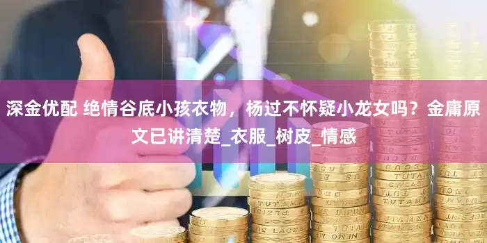 深金优配 绝情谷底小孩衣物，杨过不怀疑小龙女吗？金庸原文已讲清楚_衣服_树皮_情感